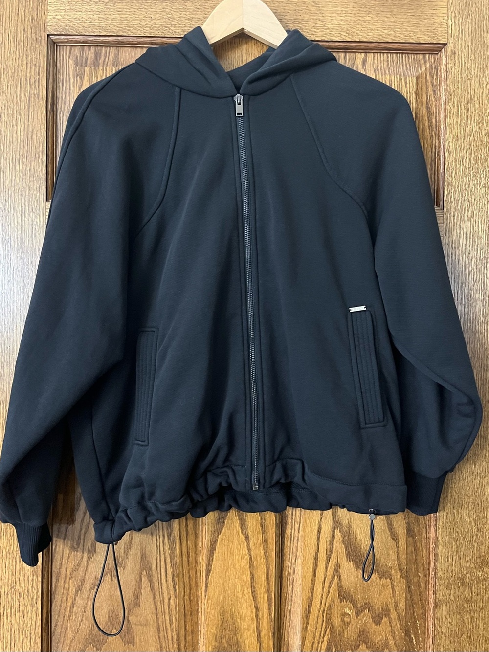 Etsy Cotton Lav Full Zip Up Hoodie with Pockets | Black | Size L